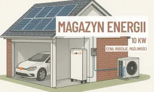 Magazyn energii 10 kW na ile wystarczy? Dom z panelami słonecznymi, samochodem elektrycznym i magazynem energii.
