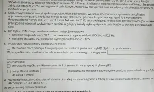 Formularz zgłoszenia mikroinstalacji Tauron. Dokument zawiera informacje o wymaganiach technicznych i przepisach dotyczących przyłączenia urządzeń.